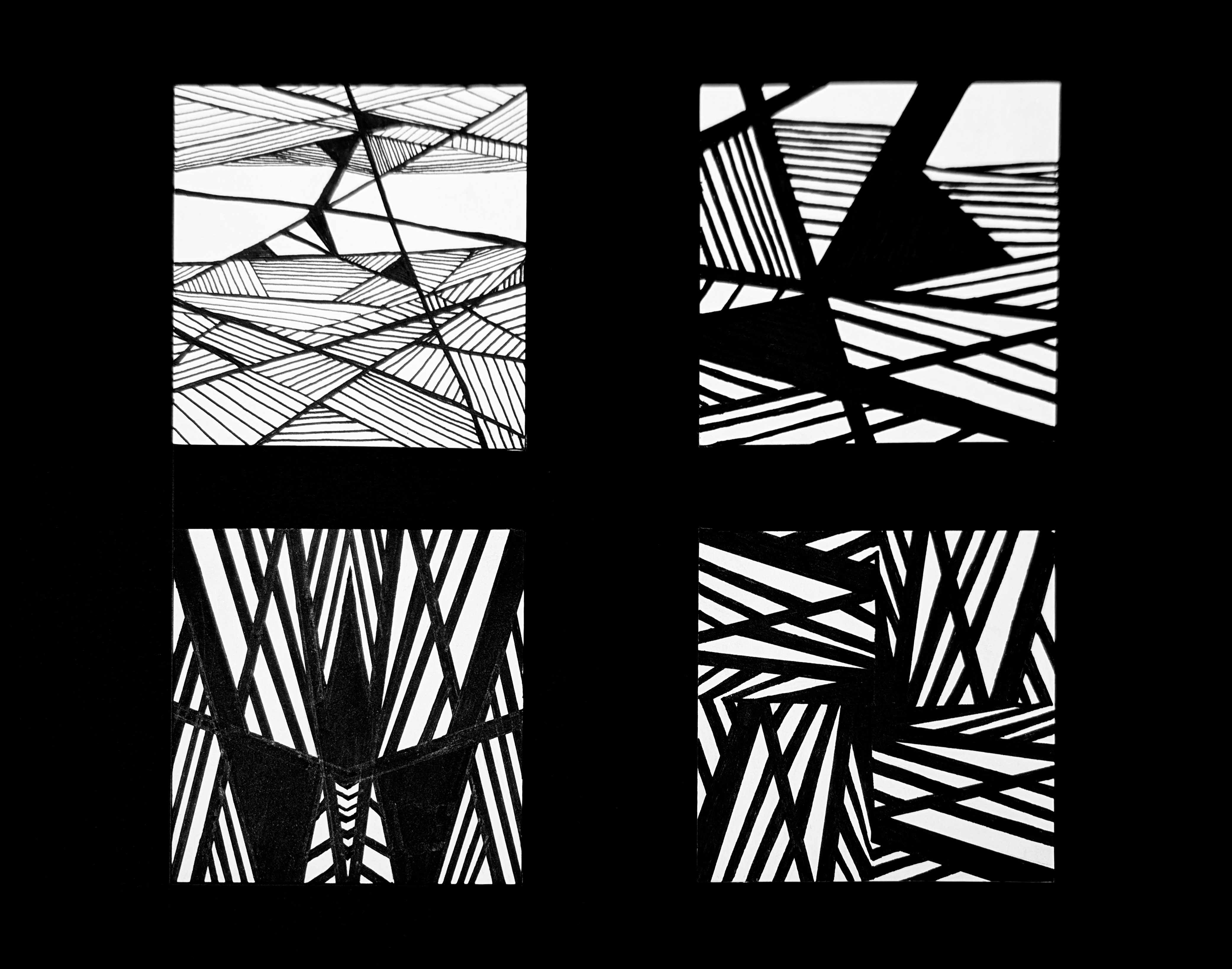Black and White Scribble Design