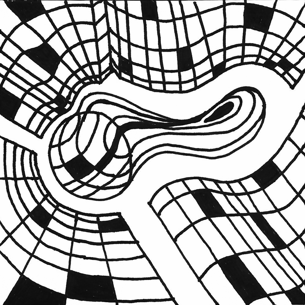 Black and White Scribble Design